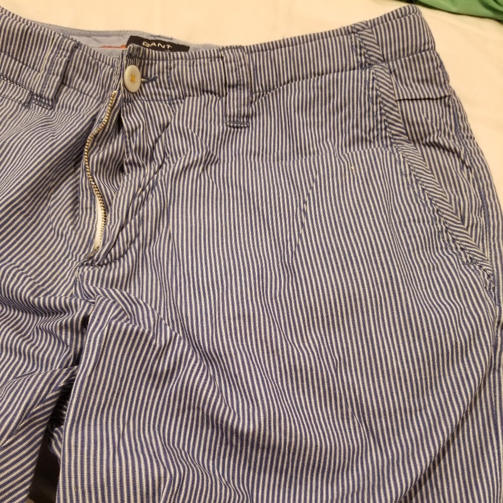 Blue men's blue striped gant shorts size 34